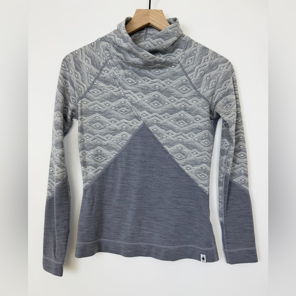 Smartwool Tops - Smartwool Merino 250 Base Layer XS Gray Pattern Thermal Top